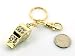 Large 3d Crystal Whistle Charm Key Chain with Lobster Claw Clip GOLD TONE