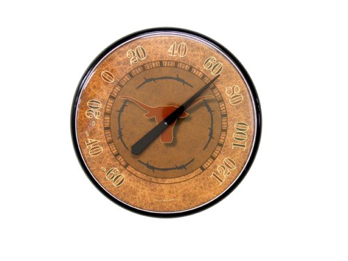 Chaney Instrument 12.5 inch Indoor/Outdoor Thermometer, Longhorn Country