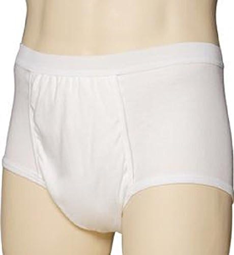 HaloShield Men's Reusable Incontinence Undergarments-White/Medium