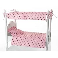 Doll Canopy Bed with Peach Linens