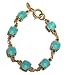 Catherine Popesco 14K Gold Plated Link Bracelet with Pacific Opal Swarovski Crystals