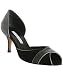 Charles David black snakeskin 'Peer' peep toe pumps