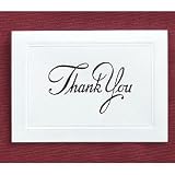 Classic Thank You Cards W/black Ink