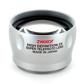 Zykkor 2x HD Platinum Pro Super Telephoto 52mm/58mm Lens - Silver - Made in Japan