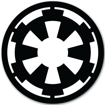  Star Wars Galactic Empire bumper sticker decal 4" x 4"