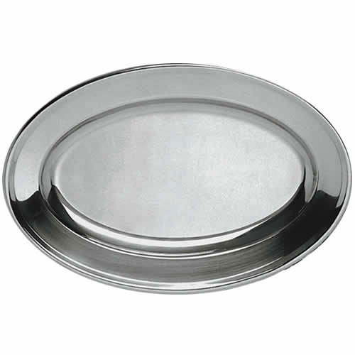 Oval Material Stainless Steel Platters - 11-3/4