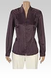 Pleat Detail Charmeuse Crinkle Blouse