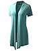 BIADANI Women Versatile Soft Short Sleeve Open Front Drape Cardigan