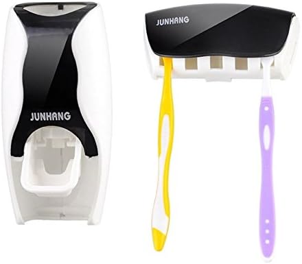 GroovyApple® Hands Free Toothpaste Dispenser Automatic Toothpaste Squeezer and Holder Set by Korea