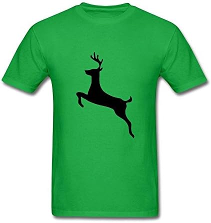 Hulinnru Men's head black icon simple outline symbol drawing T Shirt Forest Green XXL