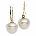 18K Yellow Gold Paspaley South Sea Cultured Fine Circle Pearl Earrings - 15.00mm