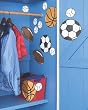 Wallies Wallpaper Cutouts Four Sports Balls Wall Mural