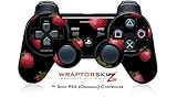 Sony PS3 Controller Skin Strawberries on Black