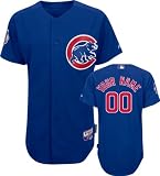 Chicago Cubs - Personalized with Your Name - Authentic Cool Base 2010 Alternate Royal Blue On-Field Jersey