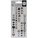 We R Memory Keepers Enamel Dots and Shapes Neutral Pads, 64 Per Package