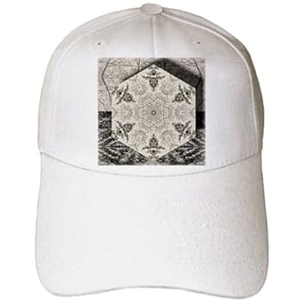 Jos Fauxtographee Abstract - Trees and Shrubs made into a Black and White Toile Pattern - Caps