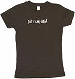 IMAGE OF got tricky woo? Women's Tee Shirt XL-Brown Babydoll (petite fit)