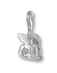 MELINA Charms clip on pendant The Lion of St Mark sterling silver 925