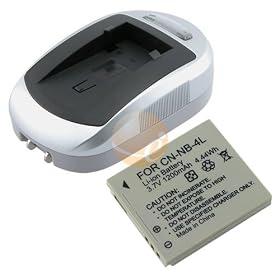 Li-ion Battery and Charger Set for Canon NB-4L