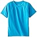 Kanu Surf Boys' Short Sleeve UPF 50+ Rashguard Swim Shirt, Solid Aqua, 3T