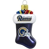 NFL St. Louis Rams Blown Glass Stocking Ornament