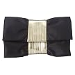 Cinched Clutch - Black/Gold