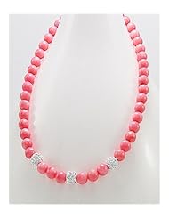 Pink Corals Necklace In 92.5 Sterling Silver