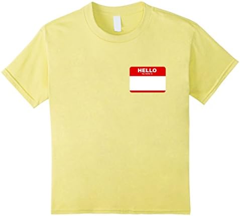 Kids Customizable Name Tag Funny T-shirt 8 Lemon