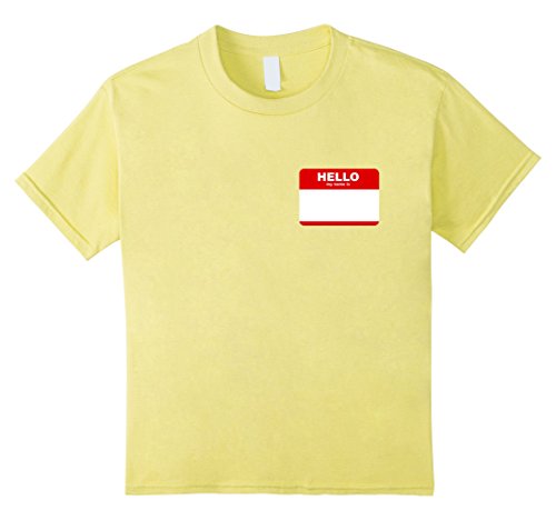 Kids Customizable Name Tag Funny T-shirt 8 Lemon