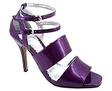 PATENT BUCKLE ANKLE WRAP HEEL