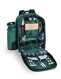 Outdoor Living : Picnic Time 433-30-471 Green Capri Picnic Backpack