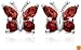 Sterling Silver Garnet Butterfly Earrings