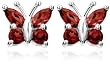 Sterling Silver Garnet Butterfly Earrings