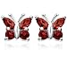 Sterling Silver Garnet Butterfly Earrings
