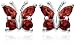 Sterling Silver Garnet Butterfly Earrings