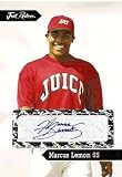 2006 Just Minors Just Rookies White Autographs JR-24 Marcus Lemon (Baseball Cards) (TEX - SS) (Autographed Card)