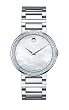 Movado Women's 0606421 Concerto Stainless-Steel and Diamonds White Mother-Of-Pearl Dial Watch by Movado