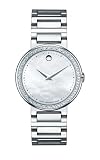 MOVADO Watch:Movado Women's 0606421 Concerto Stainless-Steel and Diamonds White Mother-Of-Pearl Dial Watch