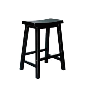 Powell Antique Black with Sand Through Terra Cotta Counter Stool, 24 Seat Height by Powell Furniture