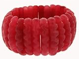 Wavy Style Bracelet - Salmon Jade