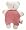 Sckoon Organic Cotton Soft Red Stripe Toy: Baby Bear Doll (stuffing is organic cotton, too!)