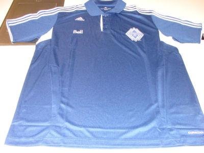 MLS Soccer Vancouver Whitecaps 2011 Clima Cool Dark Blue 3 Button Polo Shirt XL - Men's NHL Polos MLS Soccer Vancouver Whitecaps 2011 Clima Cool Dark Blue 3 Button Polo Shirt XL - Men's NHL Polos