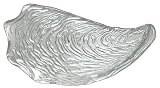 Clear Glass Medium Oyster Plate 12 1/2"x 6 1/4" Set of Two
