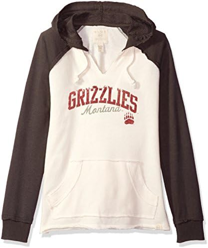 NCAA Montana Grizzlies Women's French Terry Hoodie, Bone/Cinder, Large