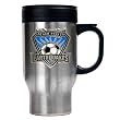 San Jose Earthquakes MLS 16oz Stainless Steel Travel Mug - Primary Team Logo by Great American Products