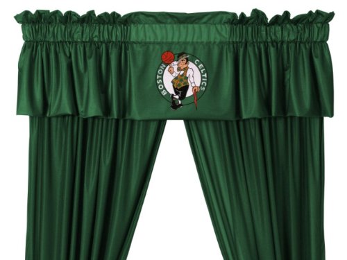 Boston Celtics Window Treatments Valance and Drapes