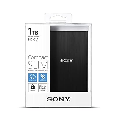 Sony HD-SL1 1TB External Slim Hard Disk (Black)