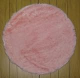 Flokati Faux Fur Rugs 3' Round (PINK)