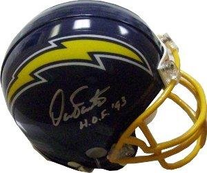 Signed Dan Fouts Mini Helmet - HOF 93 Inscription - Autographed NFL Mini Helmets