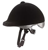 Kerbl 32711 Reithelm EasyFit, schwarz Samtoptik, Gr. S (50-56 cm)